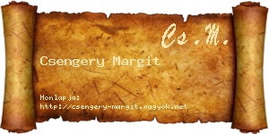 Csengery Margit névjegykártya